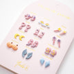 Yuko-B Kids Stud Earrings Set – “Feerie” Ceramic Collection (12 Pairs)