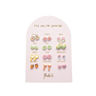 Yuko-B Kids Stud Earrings Set – “Little Explorers” Ceramic Collection (12 Pairs)