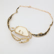 Crasta Brass Necklace with Ivory Resin & Black Oxidation