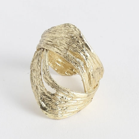 Novel Ring – Handmade Brass Statement Ring | Kalliope Jewelry