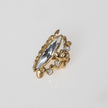 Brass Ring with White Crystal