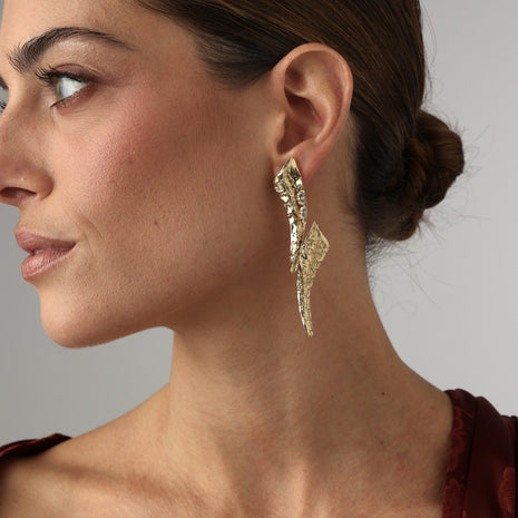 Sparkly Nerra Brass Earrings