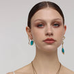 Volcanic Cocoon Asymmetric Aqua Resin Earrings