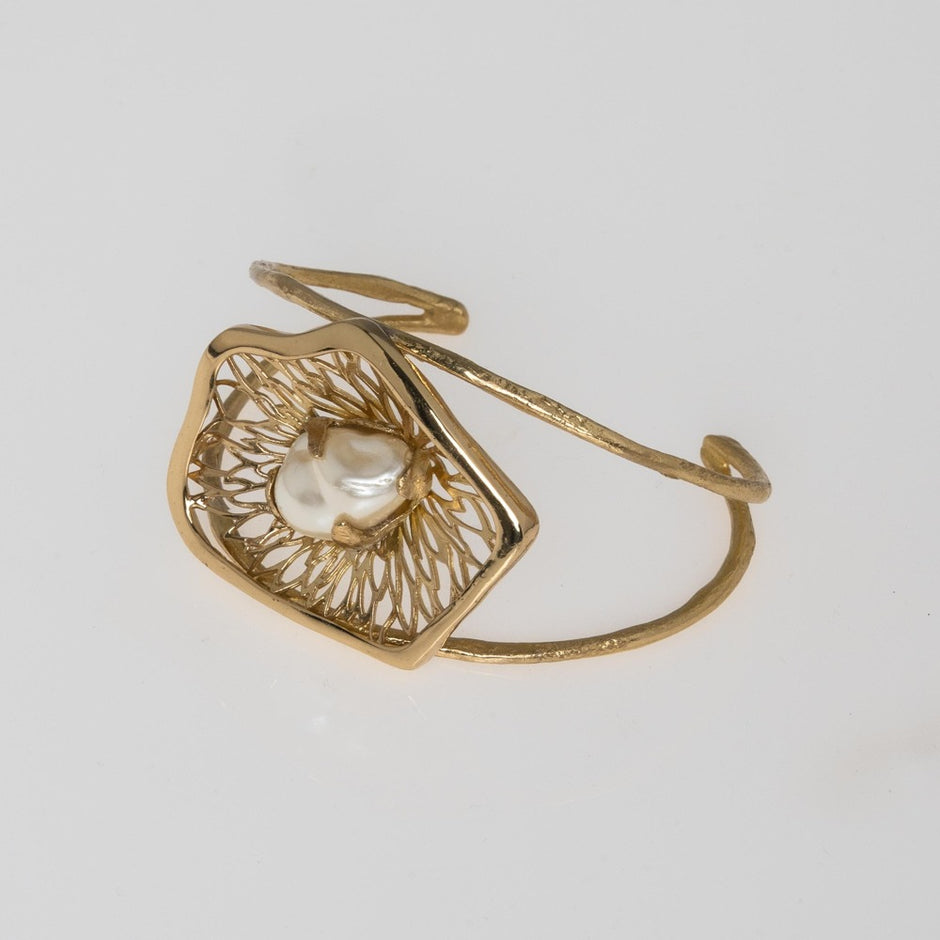 Opal Brass Bracelet