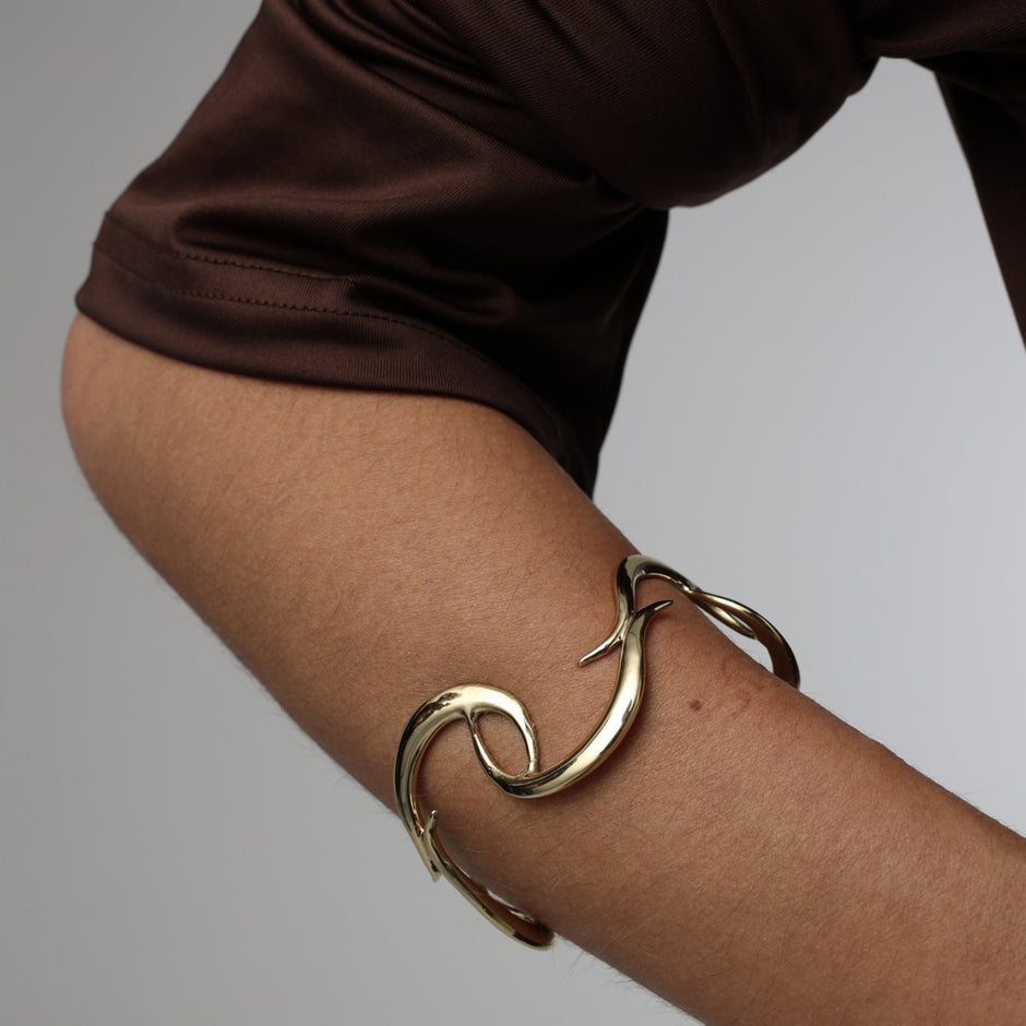 Eternity Single Brass Bracelet