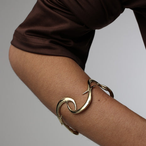 Eternity Single Brass Bracelet