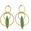 Earrings with Green Oxidation
