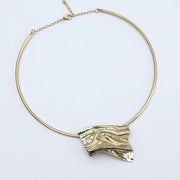 ENOTIA Janice brass sculptural necklace – handmade in Greece