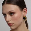 “Robbin bronze earrings with black resin center – ENOTIA”