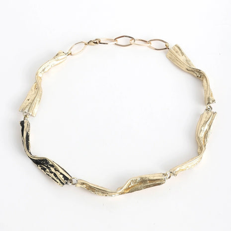 Bronze Sculptural Collar Necklace