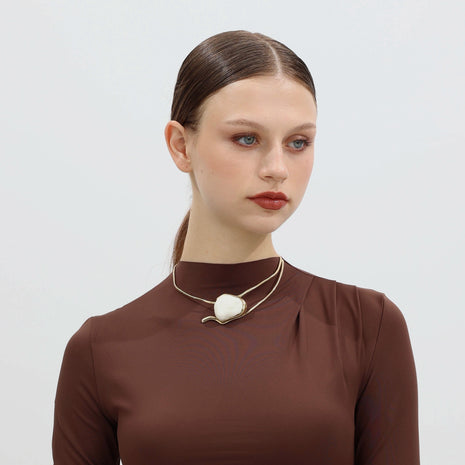 Windstone Necklace – Bronze & Ivory Resin