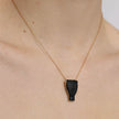 Bronze Face Pendant Necklace with Resin