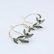 Bronze Olive Wreath Hoop Earrings