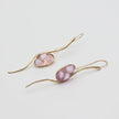 Bronze Long Earrings with Cocoon Resin Detail