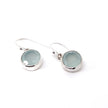 Sterling Silver Earrings with Natural Aquamarine