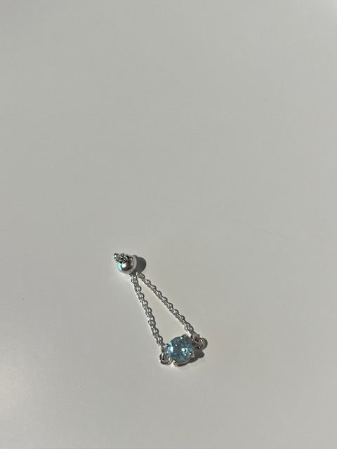 Aquamarine Chain Ring